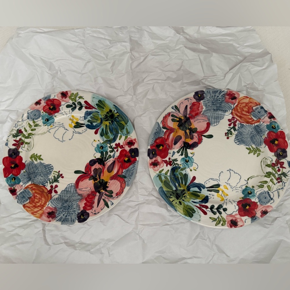 Anthropologie Sissinghurst Castle Salad/Dessert Plates - set of 2